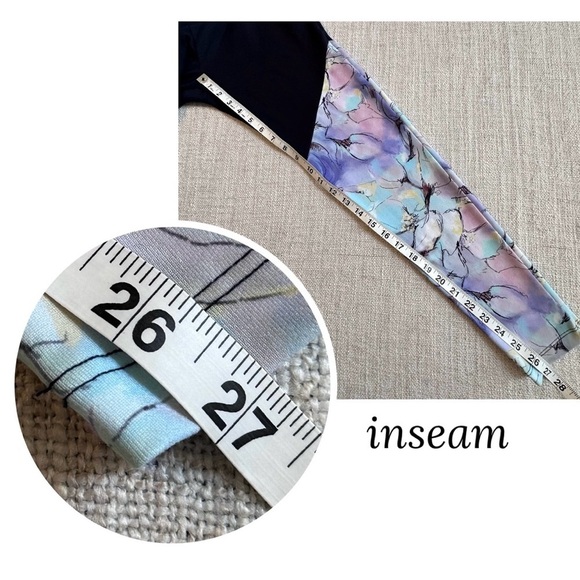 Marika BALANCE COLLECTION Charlotte Spliced Yoga Leggings Floral Watercolor M - Picture 13 of 14